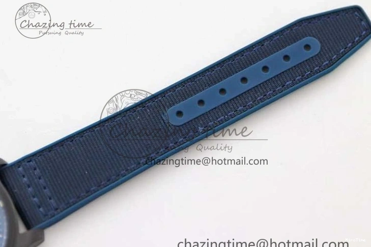 MIROTIME 1230 BestValue Mark XVIII IW328101 Black Ceramic M+F 1:1 Best Edition Blue Dial on Blue Nylon Strap A 7058